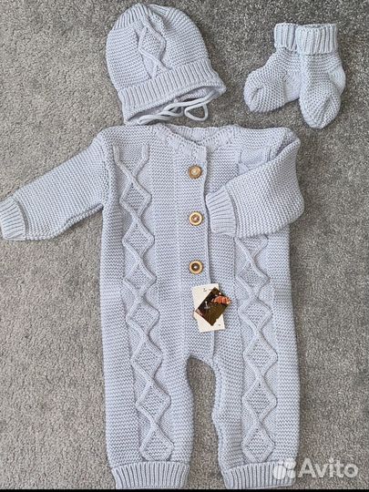 Вязаный комбинезон 56-62