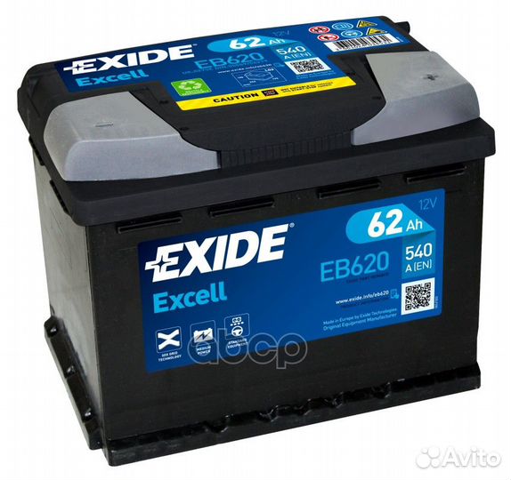 Exide EB620 Аккумулятор Excell 12V 62Ah 540A