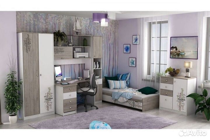 Стол письменный угловой с четырьмя ящиками 125*80