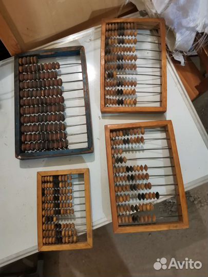 Деревянные счёты СССР 4 штуки