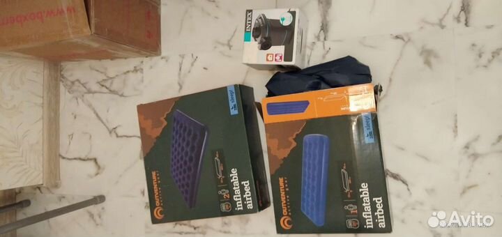 Матрасы интекс и эл.насос б/у все вместе