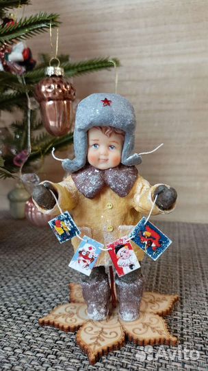 Ватная ёлочная игрушка