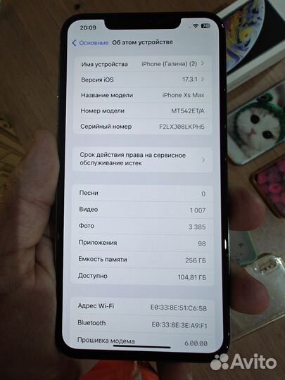 iPhone Xs Max, 256 ГБ