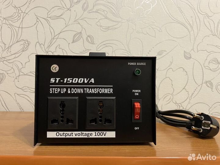 Понижающий трансформатор 220 230 100 Вольт 1500 ва