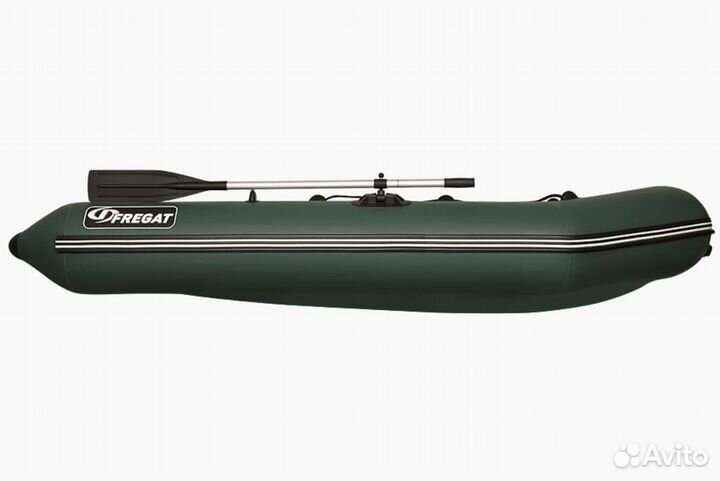 Лодка пвх Фрегат 280 ек с килем, зеленая