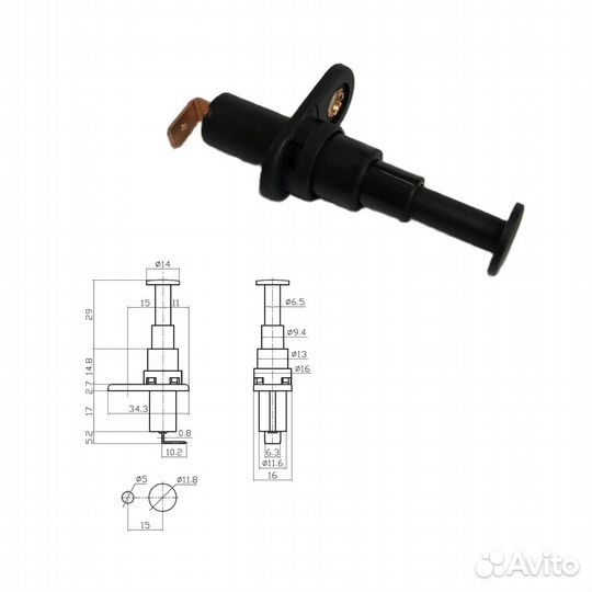 1 шт Кнопочный переключатель ASW-19 12 В 20 А с то