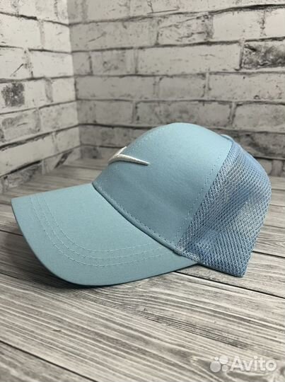 Бейсболка голубая Nike найк сетка
