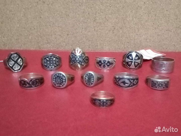 Серебро. Кольца,браслеты,серьги.Северная чернь