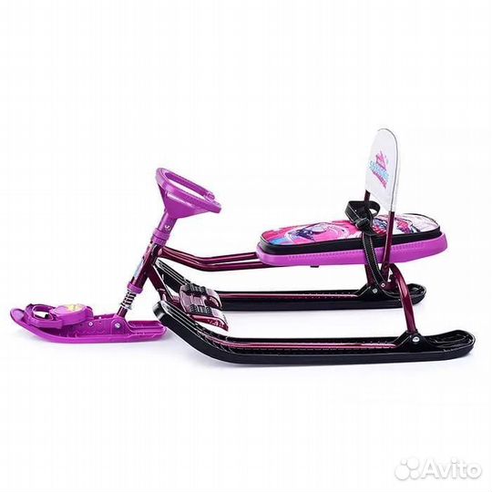 Снегокат детский зимний со складной спинкой,с торм