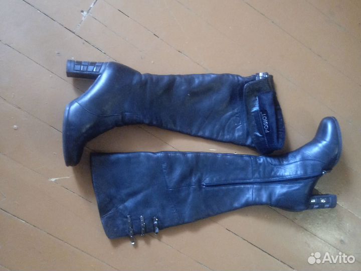 Сапоги женские натуральная кожа 36р.осень