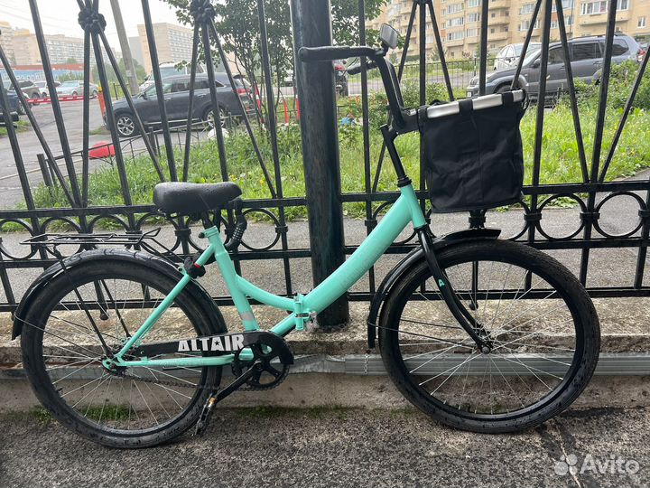 Велосипед альтаир сити 24 (складной) бирюзовый