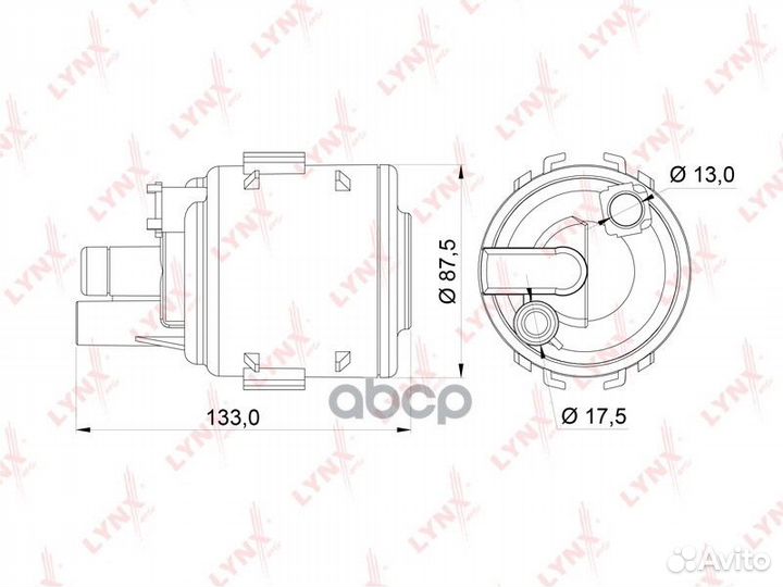 Фильтр топливный LF246M lynxauto