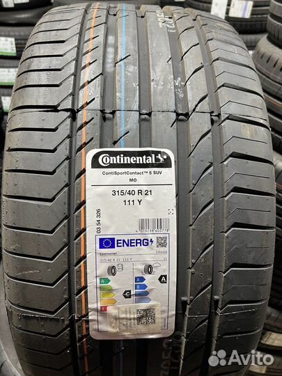 Continental ContiSportContact 5 SUV 275/45 R21 и 315/40 R21 Y