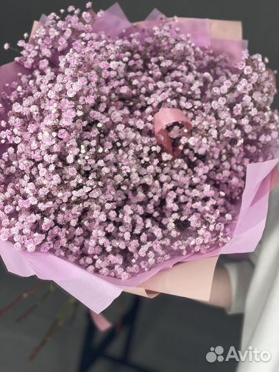 Пышная гипсофила, гипсофила букет, доставка цветов