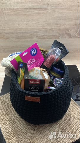 Корзина вязаная