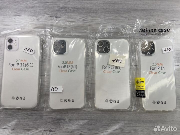 Силиконовые прозрачные чехлы для iPhone