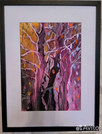 Яркая интерьерная картина. акриловые краски. ручна