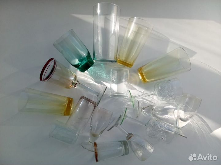 Набор стаканы, стопки, рюмки СССР