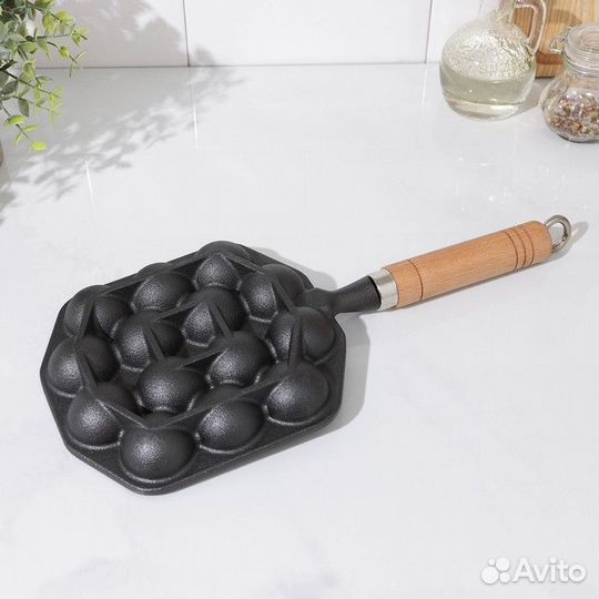 Сковорода чугунная 'Сферос', 14 ячеек, 36x17x2,5 с