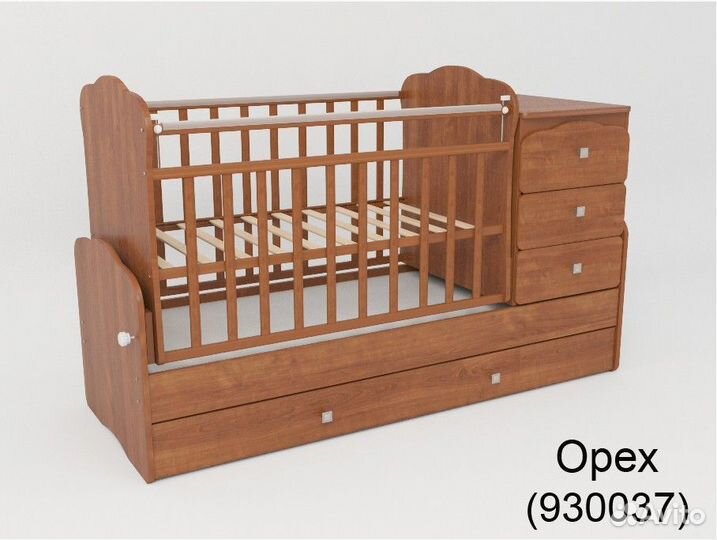 Детская кроватка трансформер с маятником