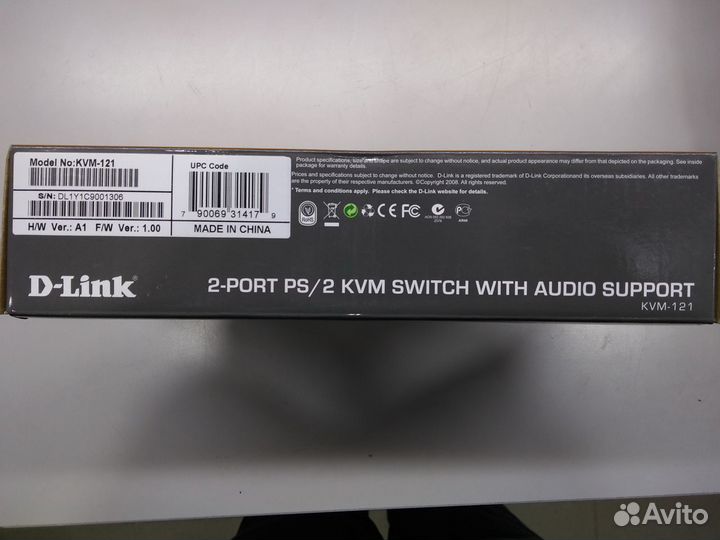 KVM переключатель D-Link KVM-121
