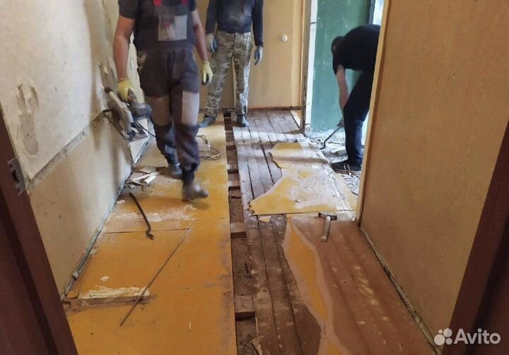 Демонтаж Пола Стен Стяжка Заливка