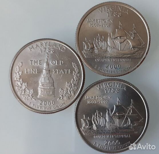 Монеты США, Австралия, Великобритания