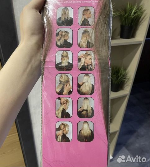 Волосы на заколках