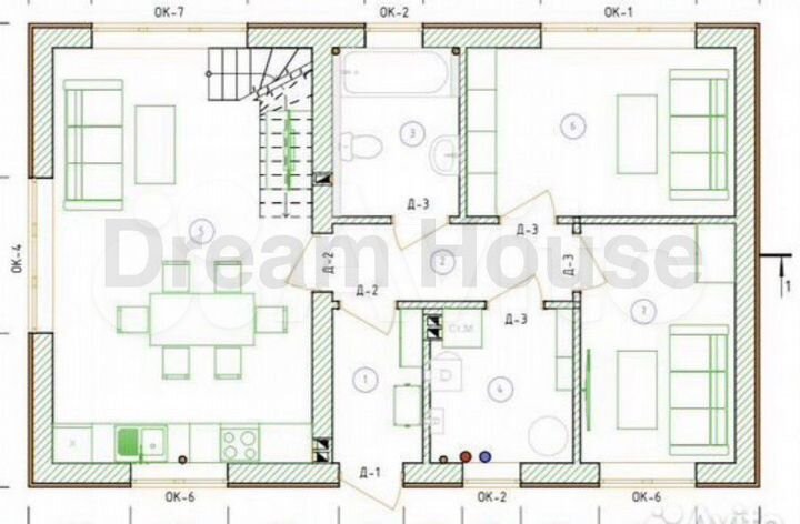 Дом 104 м² на участке 5 сот.