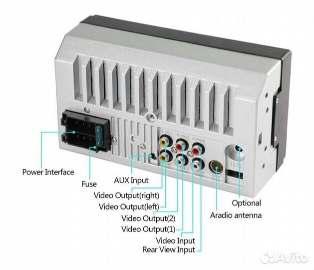 Магнитола 2 дин сенсорная Bluetooth/USB/mp5/avi