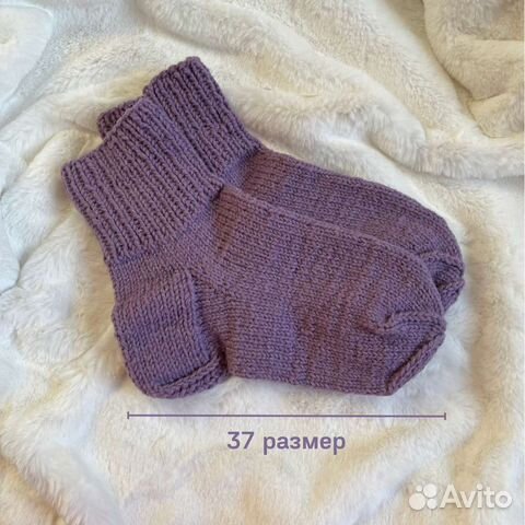 Носки женские, шерстяные, ручной вязки р.36-37