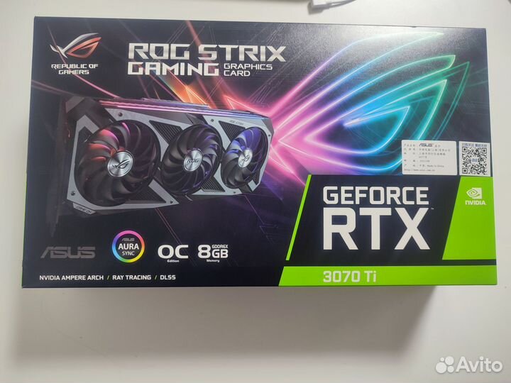 Видеокарта asus ROG strix RTX 3070 TI