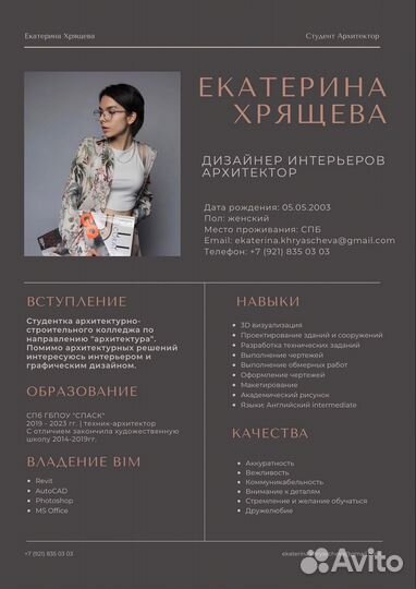 Дизайнер интерьера, Архитектор