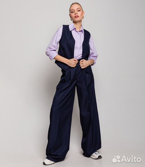 Брюки палаццо и жилет 44 размер