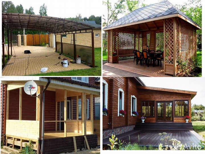 Строительство беседок веранд пристроек навесов
