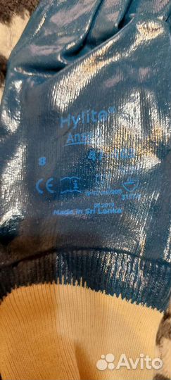 Перчатки прорезиненные рабочие AnsellHycron