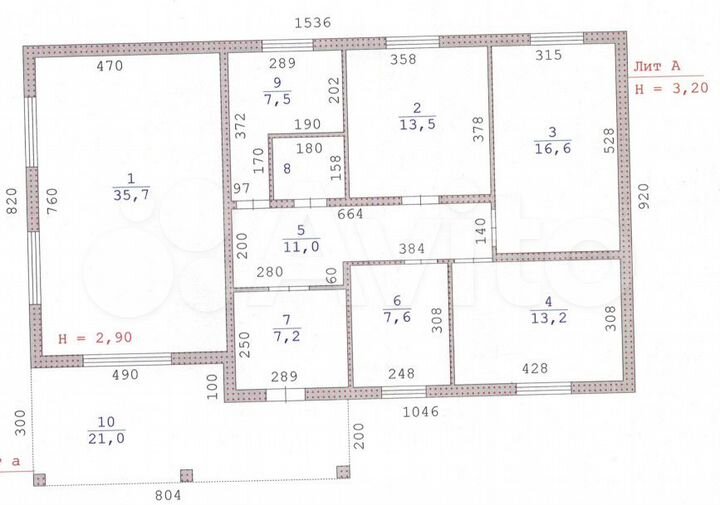 Коттедж 143 м² на участке 7,7 сот.