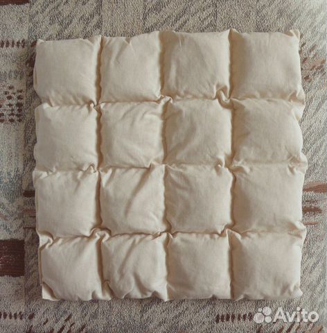 Подушка стёганая с осиновой стружкой и наволочка