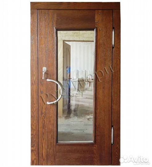 Уличная входная дверь с максимальным стеклом