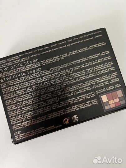 Палетки Nars тени, румяны