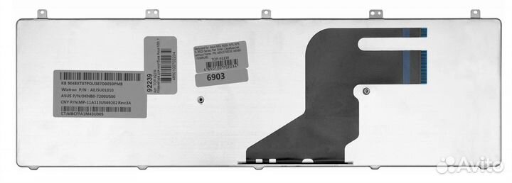 Клавиатура asus X5QS серебристая, OEM