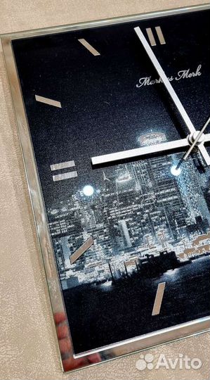 Стеклянные настенные часы Нью-Йорк