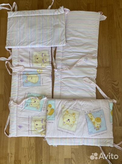 Бортики в кроватку+балдахин