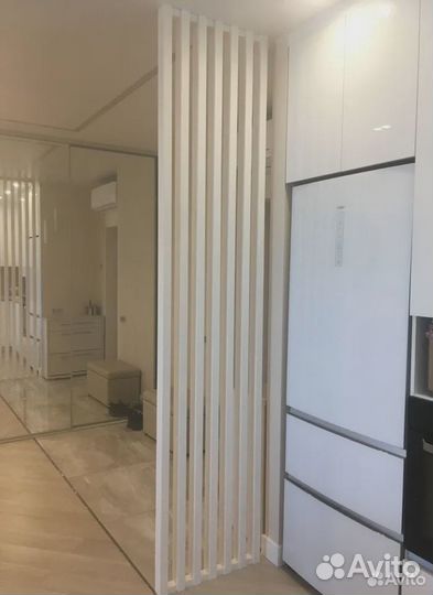 Реечная перегородка рейки 40*60,40*80 зонирование