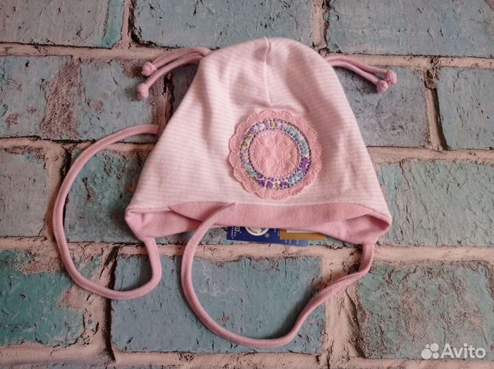 Шапка для девочки на весну-лето, новая 46 р