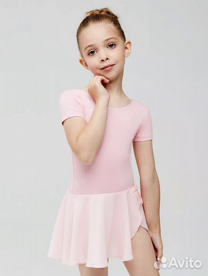 Гимнастический купальник 110-116 + чешки в подарок