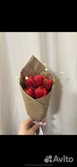 Букет из мыла ручной работы в руку