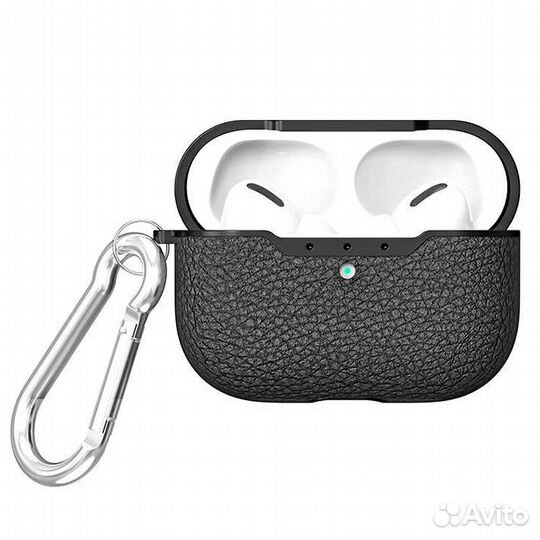 Чехол TPU текстурный Для AirPods Pro, Черный