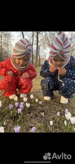 Комплект шапка чалма и снуд для девочек