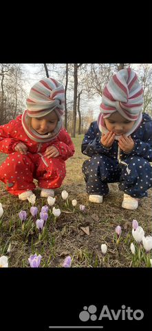 Комплект шапка чалма и снуд для девочек
